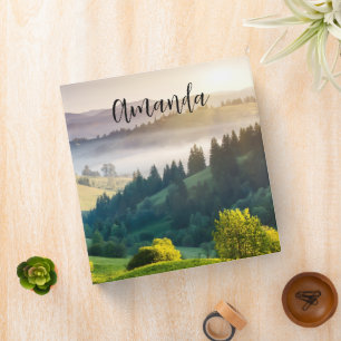 Rolling Hills Scenic Nature Photo 3 Ring Binder
