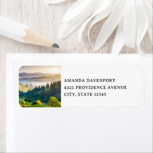 Rolling Hills Scenic Nature Photo Address Label