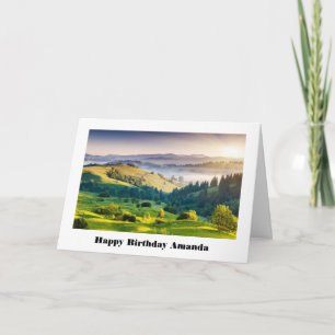 Rolling Hills Scenic Nature Photo Birthday Card