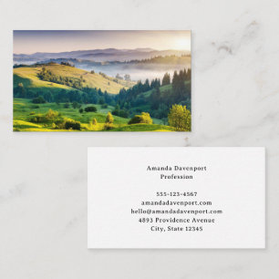 Rolling Hills Scenic Nature Photo Business Card