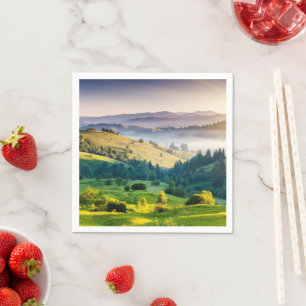 Rolling Hills Scenic Nature Photo Napkins