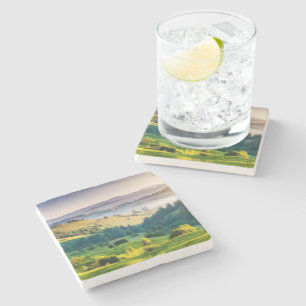 Rolling Hills Scenic Nature Photo Stone Coaster