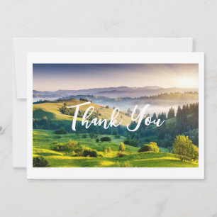 Rolling Hills Scenic Nature Photo Thank You Card