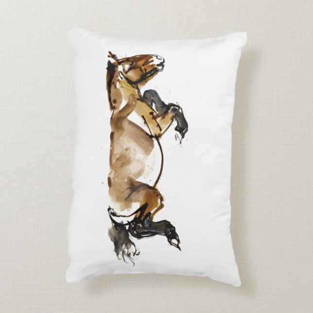 Rolling Horse Accent Pillow (Back(Vertical))