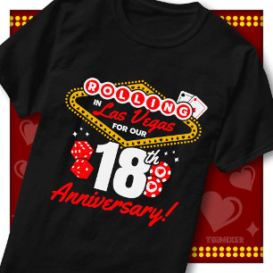 Rolling In Las Vegas 18th Anniversary Couples Trip T-Shirt