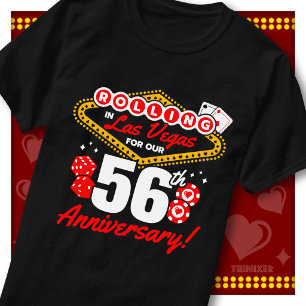 Rolling In Las Vegas 56th Anniversary Couples Trip T-Shirt