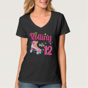 Rolling Into 12 Years I'm Turning 12 Roller Skate  T-Shirt