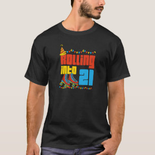 Rolling Into 21 Roller Skate 21st Birthday Party S T-Shirt