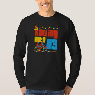 Rolling Into 23 Roller Skate 23rd Birthday Party S T-Shirt