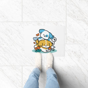 Rolling Into May Like Happy Pups – Cute Spring Dog Doormat