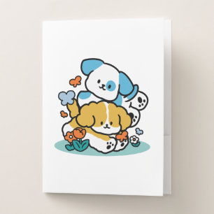 Rolling Into May Like Happy Pups – Cute Spring Dog Pocket Folder