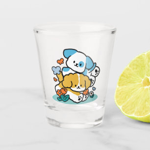 Rolling Into May Like Happy Pups – Cute Spring Dog Shot Glass