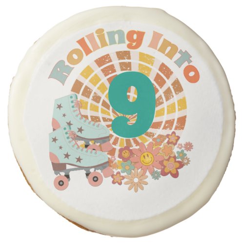 Rolling Into Retro Roller Skate Birthday Girl Sugar Cookie