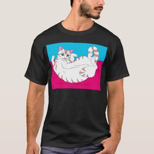 Rolling Kitty on Pink T-Shirt