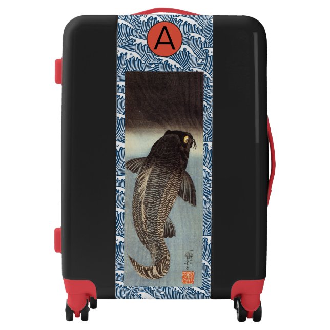 ROLLING LUGGAGE WITH JAPANESE PRINT AND MONOGRAM (Front)