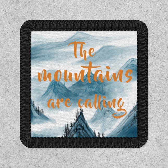 Rolling Mountains Artistic Painting Nature Lovers  Patch (Front)