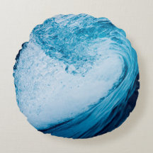 Rolling Ocean Wave In Hues Of Blue