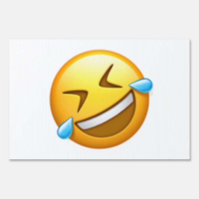 Rolling of the Floor - Emoji Yard Sign (Front)