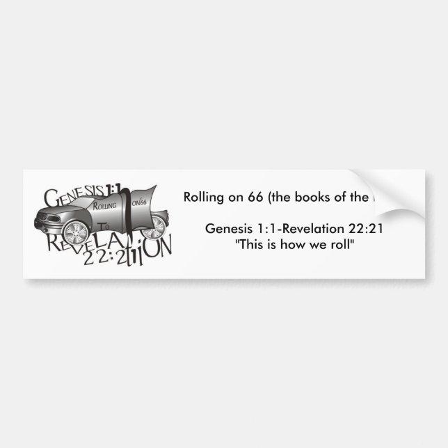 Rolling on 66 (the books of th... bumper sticker (Front)