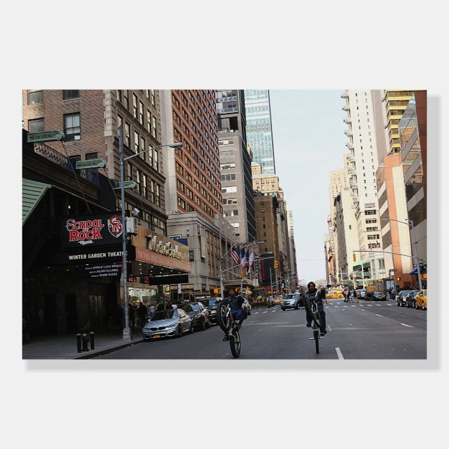 Rolling on Broadway in New York City Foam Board (Front)