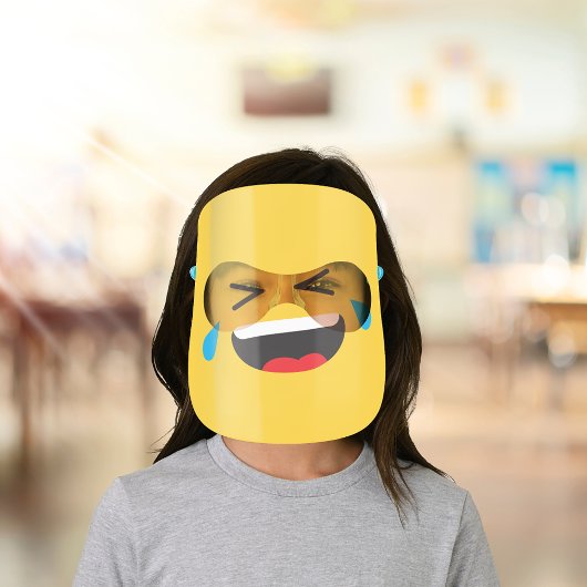 Rolling on the Floor Laughing Emoji Fun Face Shield