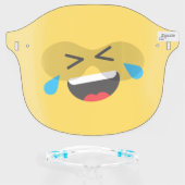 Rolling on the Floor Laughing Emoji Fun Face Shield (Front w/Glasses)