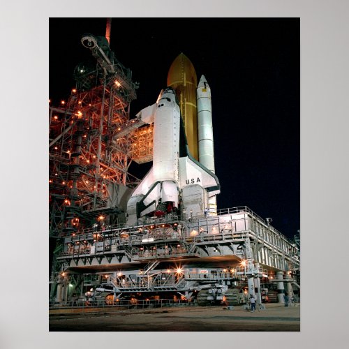 Rolling Out The Space Shuttle Poster