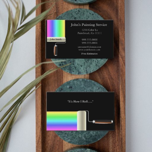 Customizable Rolling Painters Business Card