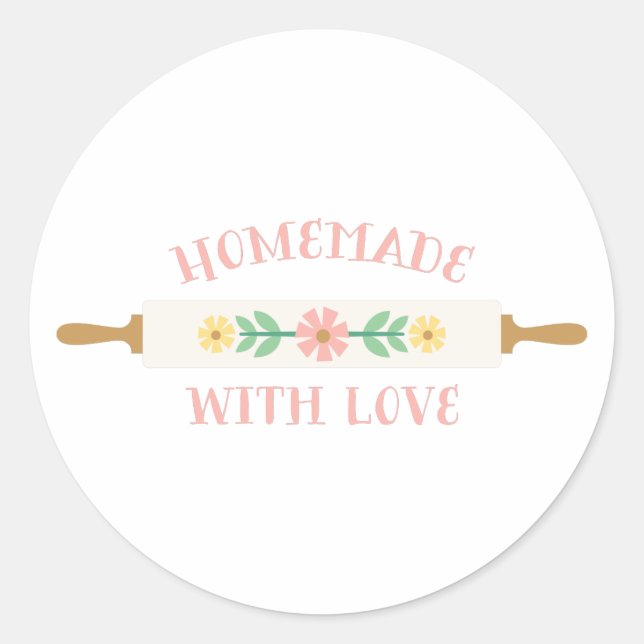 Rolling Pin Classic Round Sticker (Front)