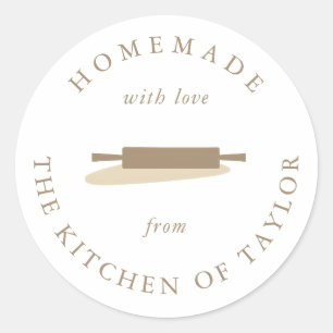 Rolling Pin   From the Kitchen of   Home made Classic Round Sticker