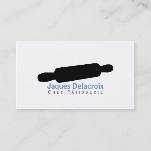 Rolling Pin II black  Gourmet Chef Business Card