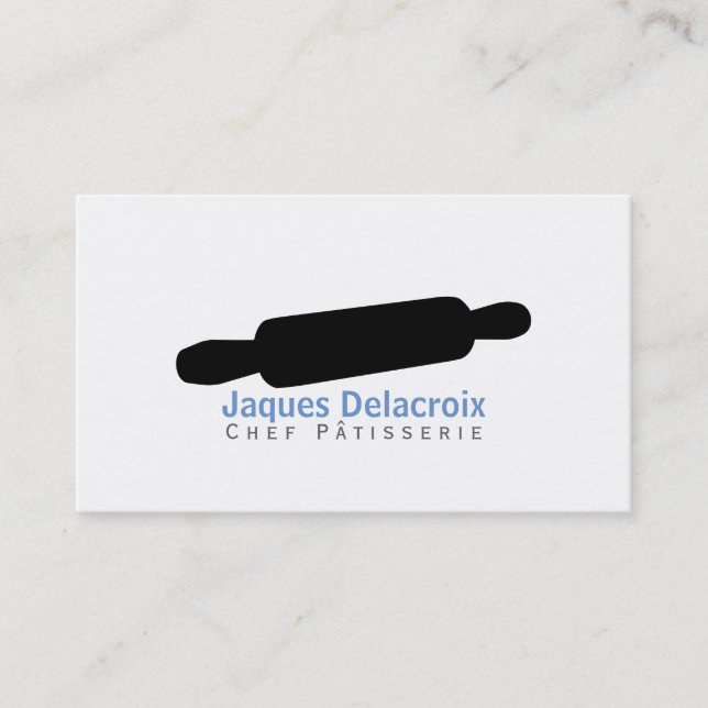 Rolling Pin II (black) | Gourmet Chef Business Card (Front)