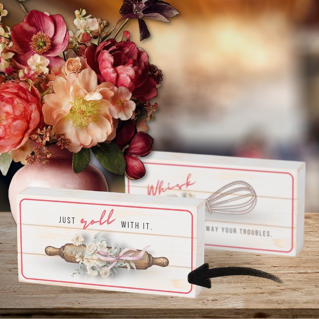 Rolling Pin | Just Roll with it Wooden Box Sign (Creator Uploaded)