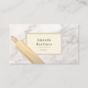 Rolling Pin Marble Board Baker Business Card