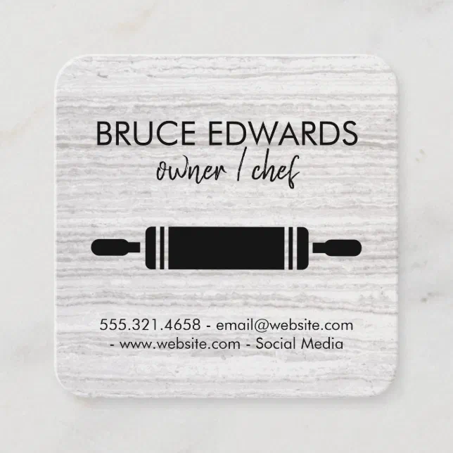 rolling-pin-modern-lines-texture-square-business-card-zazzle