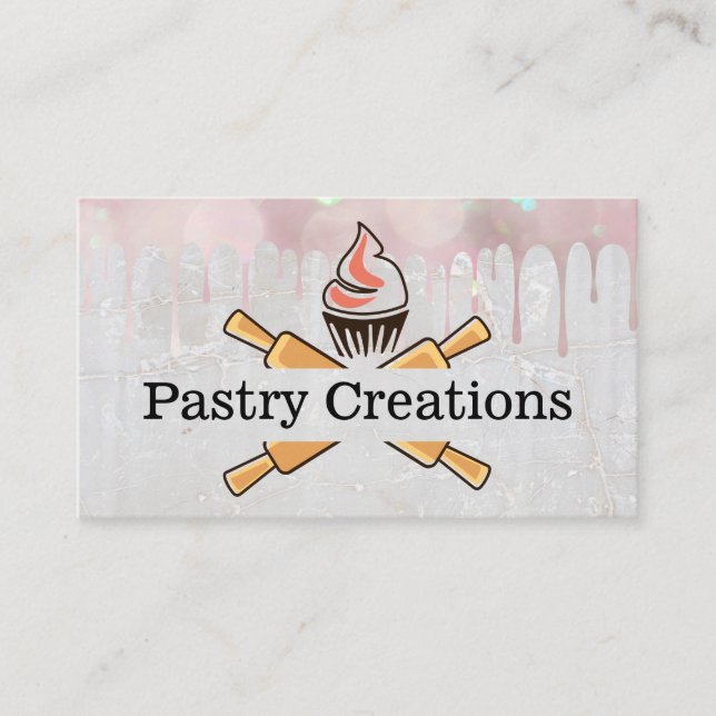 Rolling Pin Muffin Logo Business Card (Front)