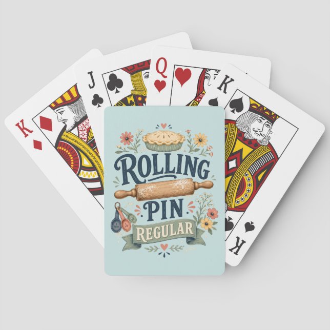 Rolling Pin Regular Cottage Baker Poker Cards (Back)