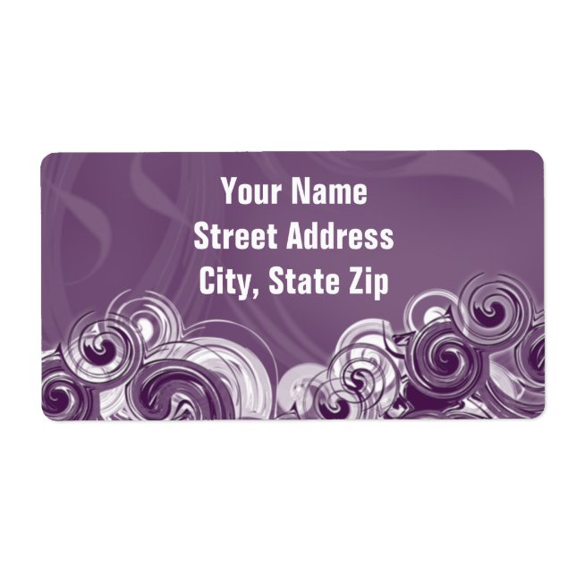 Rolling Purple Artwork Book Identification Label (Front)