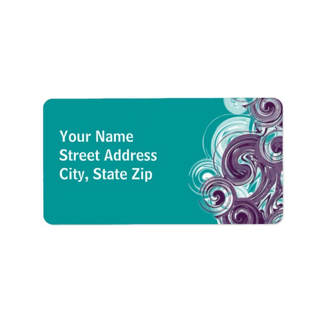 Rolling Purple Side Border Label (Front)