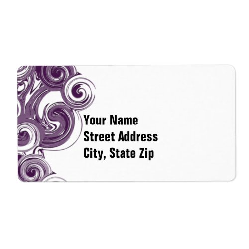 Rolling Purple Side Border Label