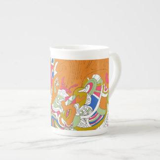 "Rolling Sky" Abstract Art Bone China Mug