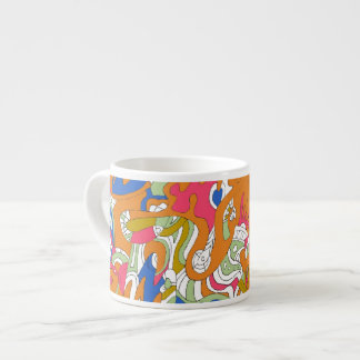 "Rolling Sky" Abstract Art Espresso Cup