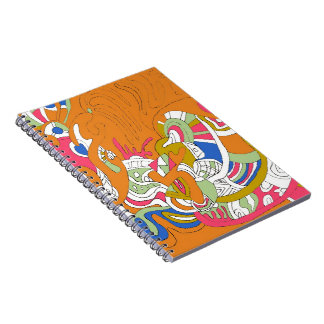 "Rolling Sky" Abstract Art Notebook