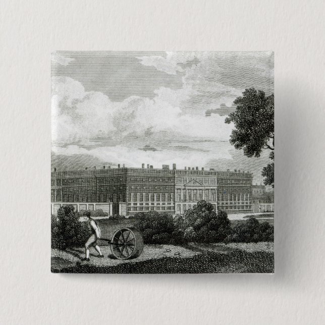 Rolling the Lawns at Hampton Court Palace Pinback Button (Front)