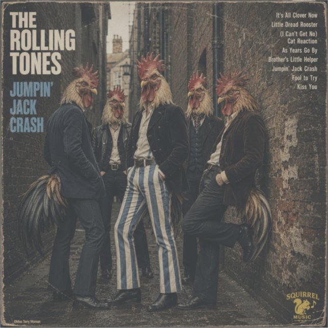 Rolling Tones: a Parody Sticker (Front)