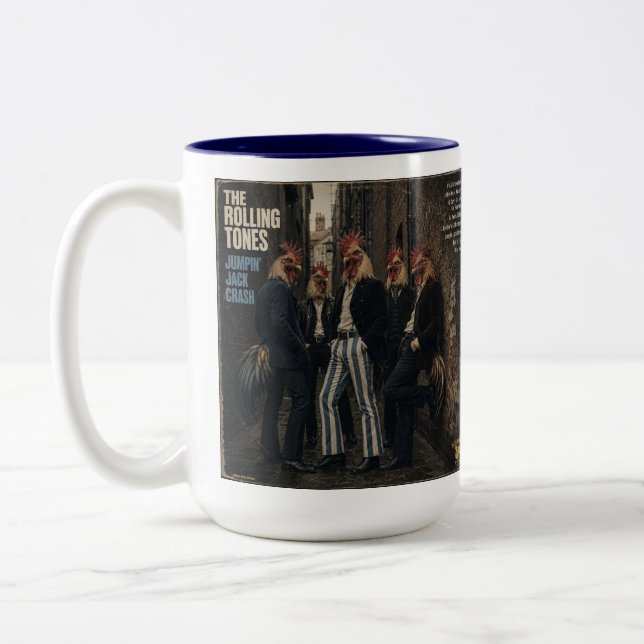 Rolling Tones: a Parody Two-Tone Coffee Mug (Left)