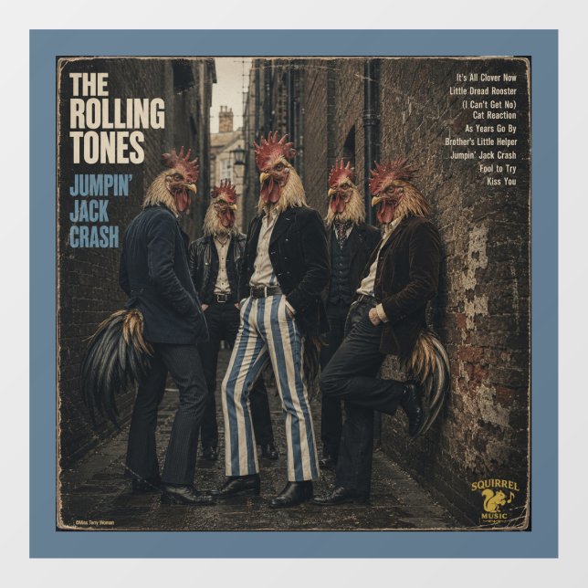 Rolling Tones: a Parody Window Cling (Sheet)
