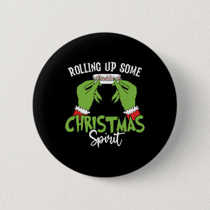 Rolling Up Some Christmas Spirit Christmas Tree Ca Button