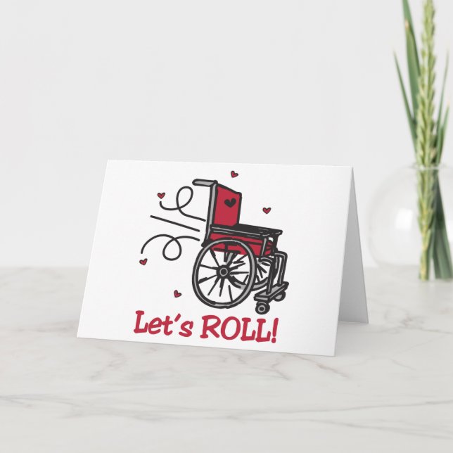 Rolling Wheelchair Card (Front)