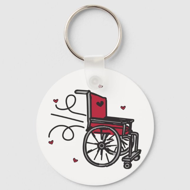 Rolling Wheelchair Keychain (Front)